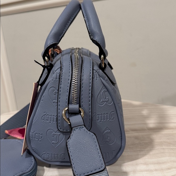 Juicy Couture Bag Blue Semi Charmed Logo Small Crossbody - Picture 6 of 17